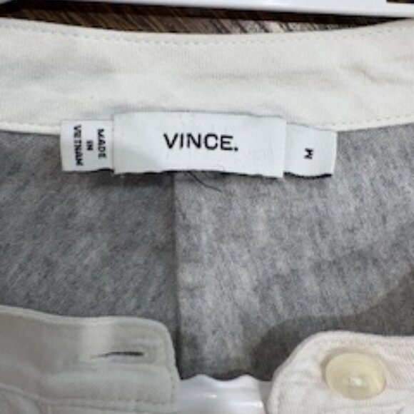 EUC Vince Easy Bib Front Mandarin Collar Shirt sz M - Picture 6 of 9